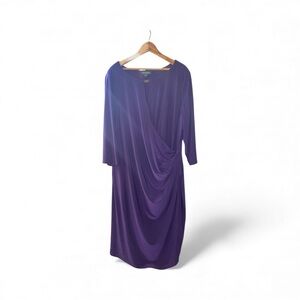 Ralph Lauren Elegant Purple Long Sleeve Dress